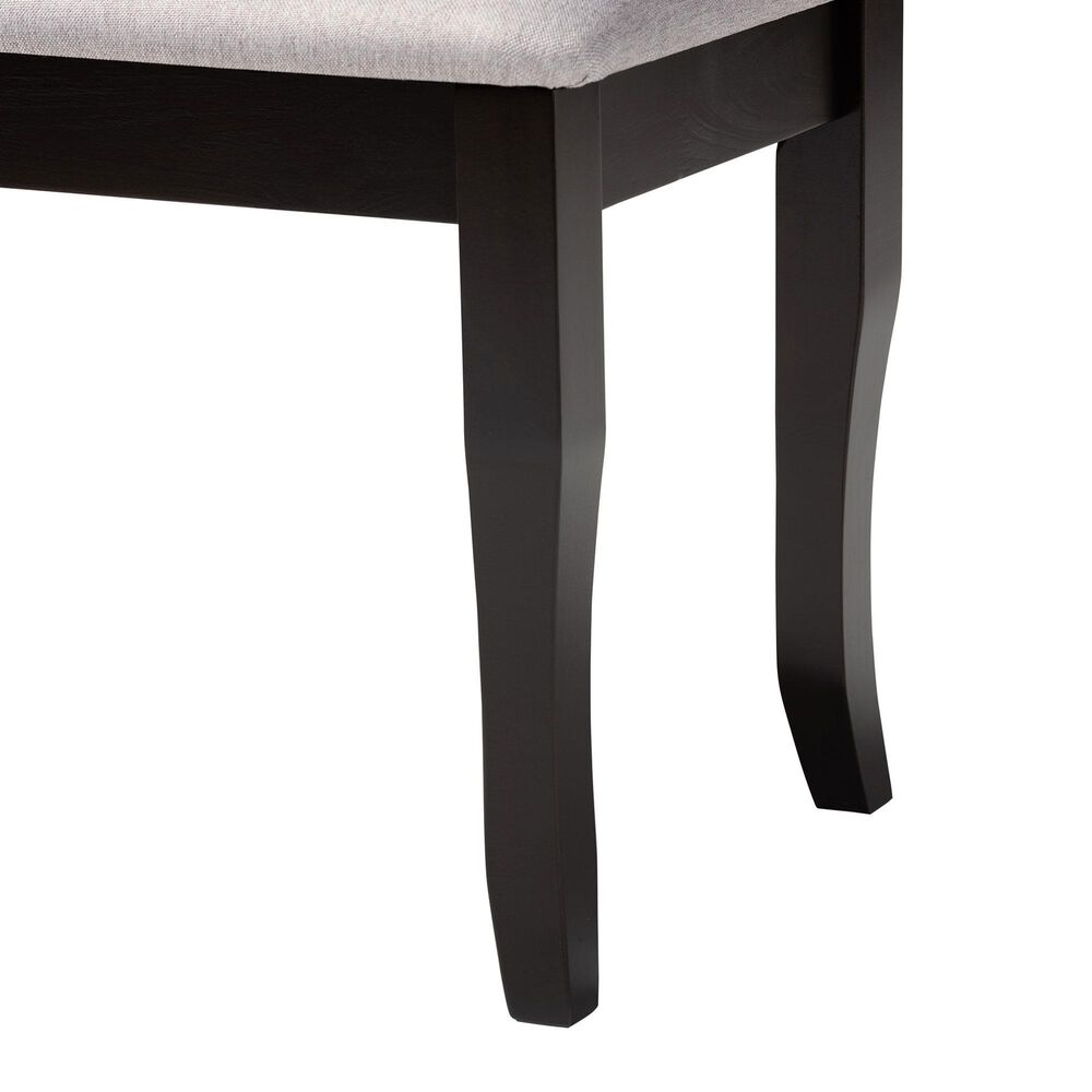 Baxton Studio Cornelie Dining Bench in Dark Brown, , large
