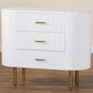 Baxton Studio Beyla 3-Drawer Dresser in White and Gold, , large