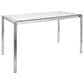Lumisource Fuji Dining Contemporary Table in Stainless Steel with Clear Glass Top By LumiSource, , large