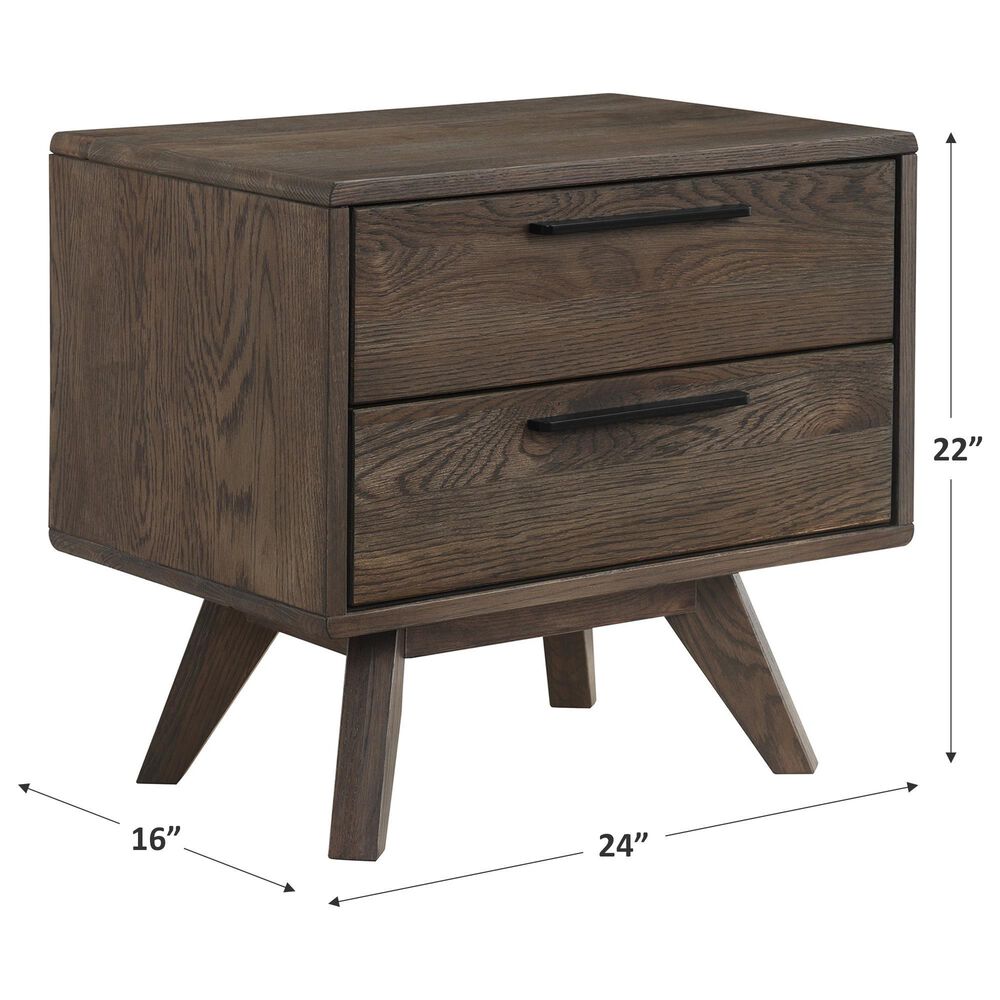Blue River Astoria 2-Drawer Nightstand in Dark Brown, , large