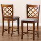 Baxton Studio Aria Counter Height Chair in Grey/Walnut (Set of 2), , large