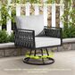 HOMLUX 6-Piece Patio Conversation Set with Woven Sling Fabric in Light Gray, , large