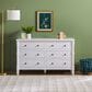 Walker Edison Vivienne 6-Drawer Dresser in White, , large