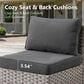 HOMLUX 12-Piece Modern Outdoor Sectional Furniture Set in Black, , large