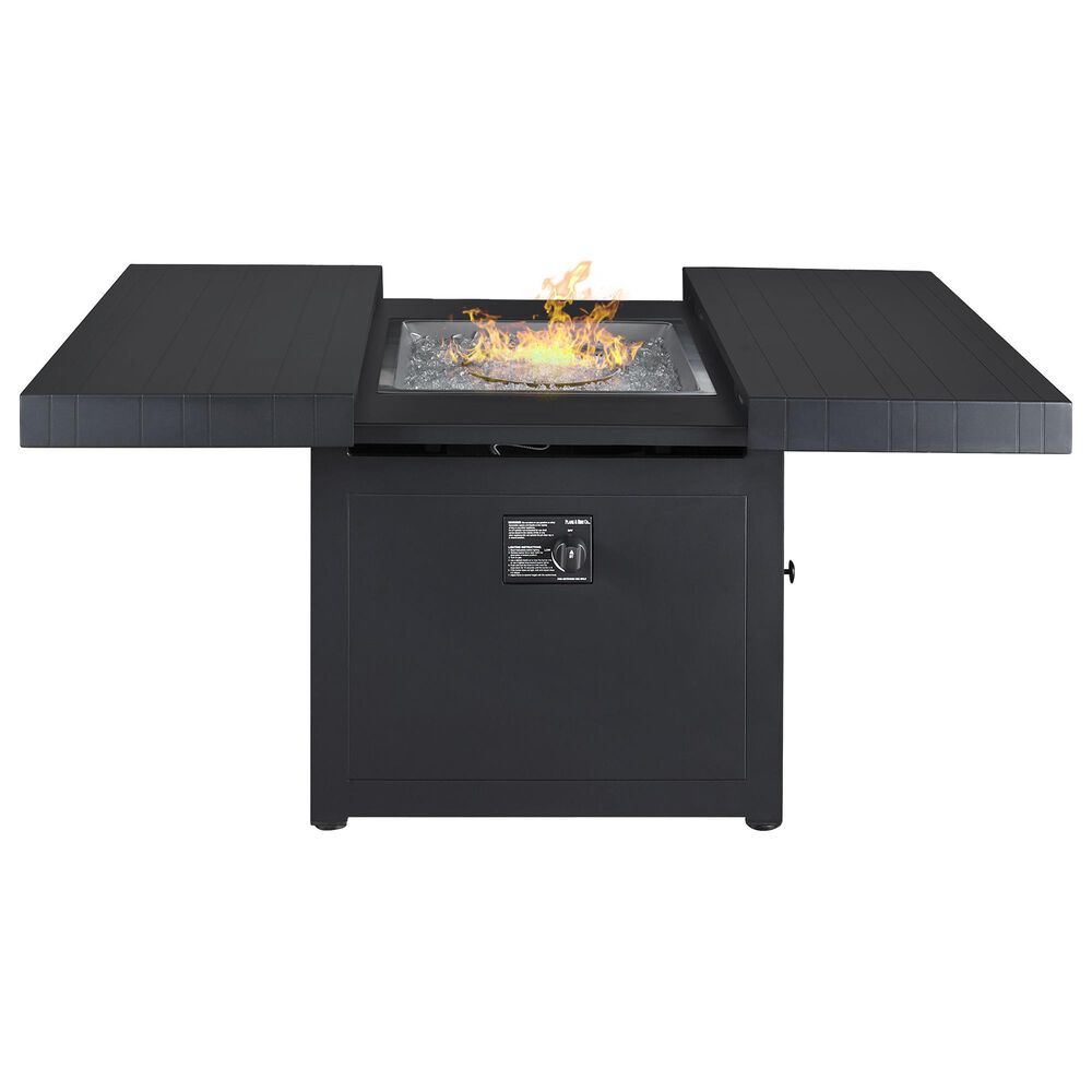 Plank And Hide Co 34&quot; Square Firepit Top &amp; Base in Black, , large
