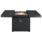 Plank And Hide Co 34" Square Firepit Top & Base in Black, , large