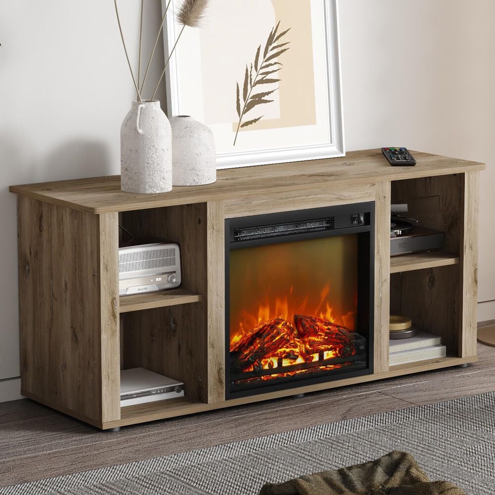 Noviland 47&quot; Fireplace TV Stand in Flagstaff Oak, , large