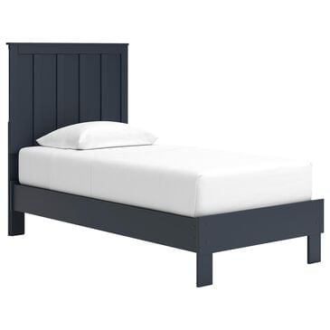Ashley Simmenfort Twin Platform Bed in Navy Blue, , large