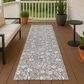 Dalyn Rug Company Soft Essentials Floral Gray 2"3" x 7"6" Indoor/Outdoor Runner, , large