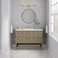 James Martin Vanities Emmeline 48" Single Vanity in Pebble Oak with 3 cm Arctic Fall Solid Surface Top, , large