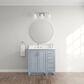 37B Lucerne 36" Single Bathroom Vanity Cabinet in Soft Blue with Marble Top and Backsplash, , large