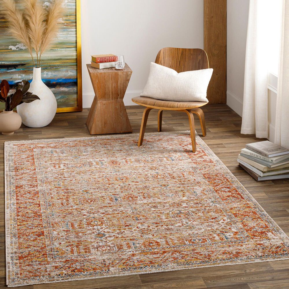 Surya Aspendos 12&#39; x 15&#39; Dusty Pink, Rust, Burgandy, Wheat, Taupe, Gray, Charcoal, Denim, Black and Cream Area Rug, , large