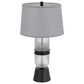 Cal Lighting Sesto Glass Table Lamp in Frosted Glass and Black, , large