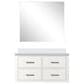 Lexora Home Castor 36" Single Bathroom Vanity in White with 2 cm White Quartz Top, Rectangular Sink and 34" Mirror, , large