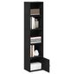 HOMLUX 5-Tier Shelf Bookcase with Door Storage Cabinet in Blackwood, , large