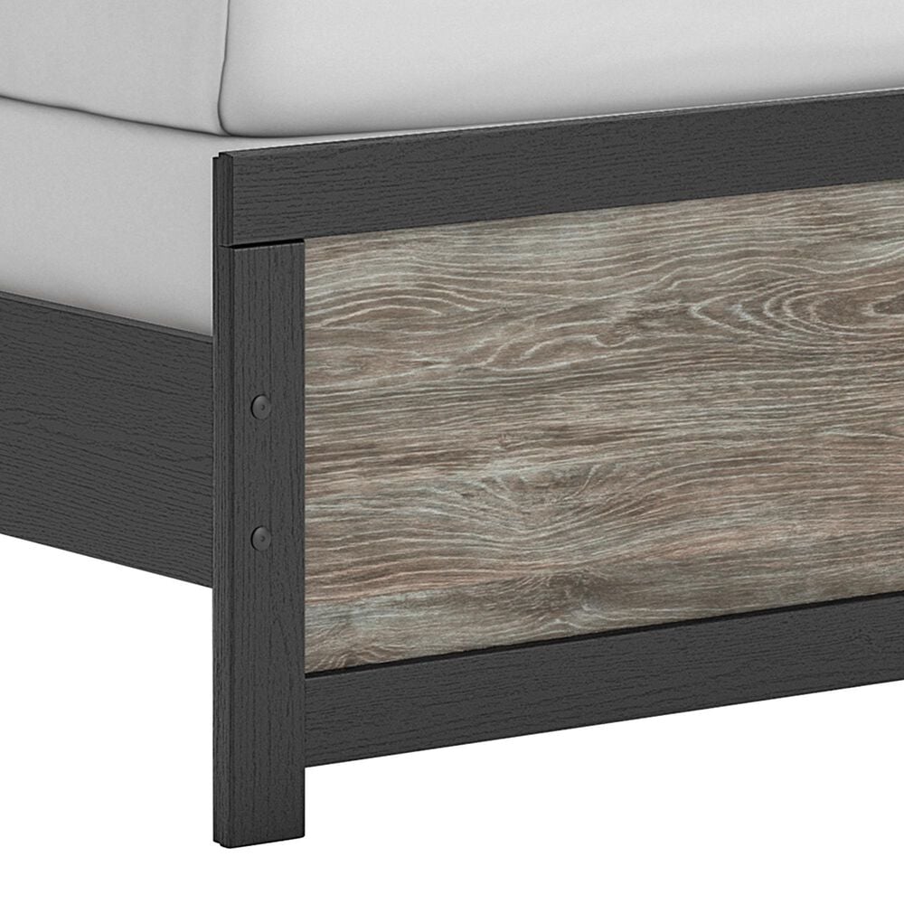 Ashley Broachmyn Twin Panel Bed in Black and Gray , , large