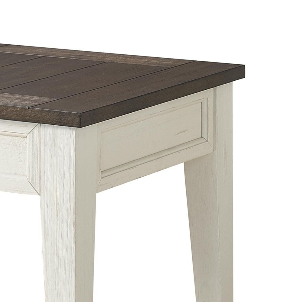 Steve Silver Carlie 24&quot; End Table in Dark Oak and White, , large