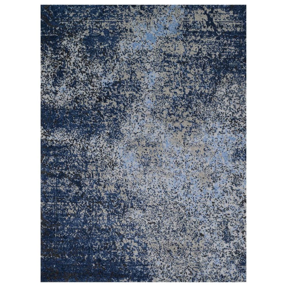 Loloi Viera VR-07 5'3" x 7'6" Grey/Navy Area Rugs, , large