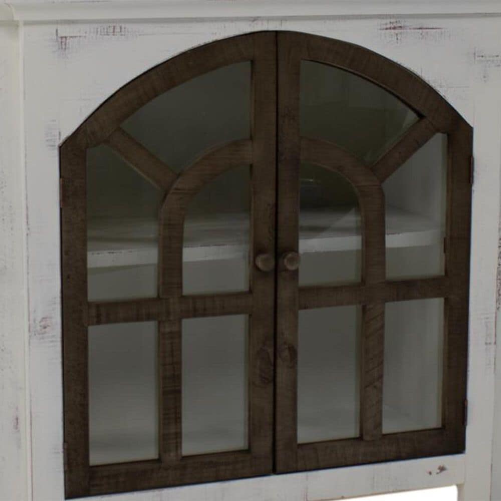 Vintage Arche 4-Door Console Cabinet in Nero White and Gray, , large