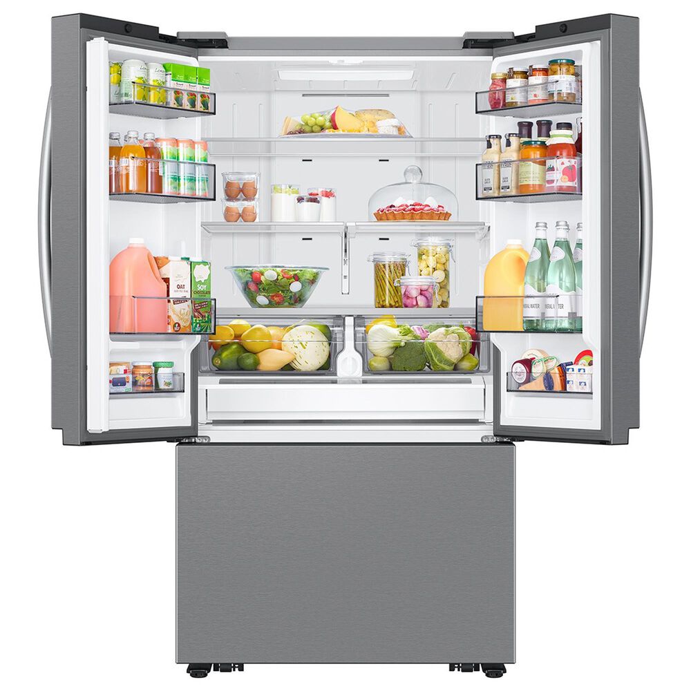Samsung 27 Cu. Ft. Mega 3-Door French Door Refrigerator with Dual Auto Ice Maker in Stainless Steel, , large