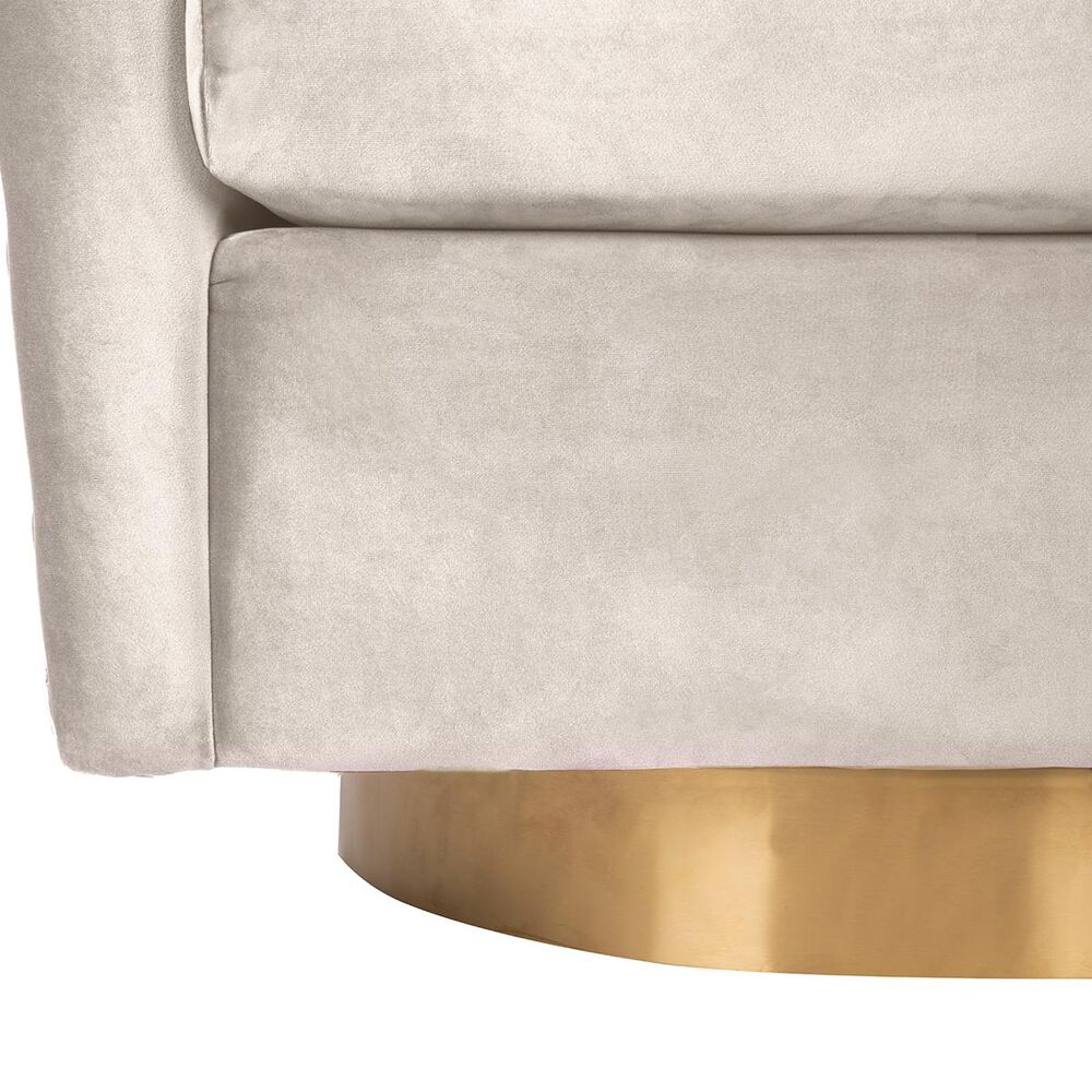 Safavieh Clara Swivel Tub Chair in Pale Taupe, , large