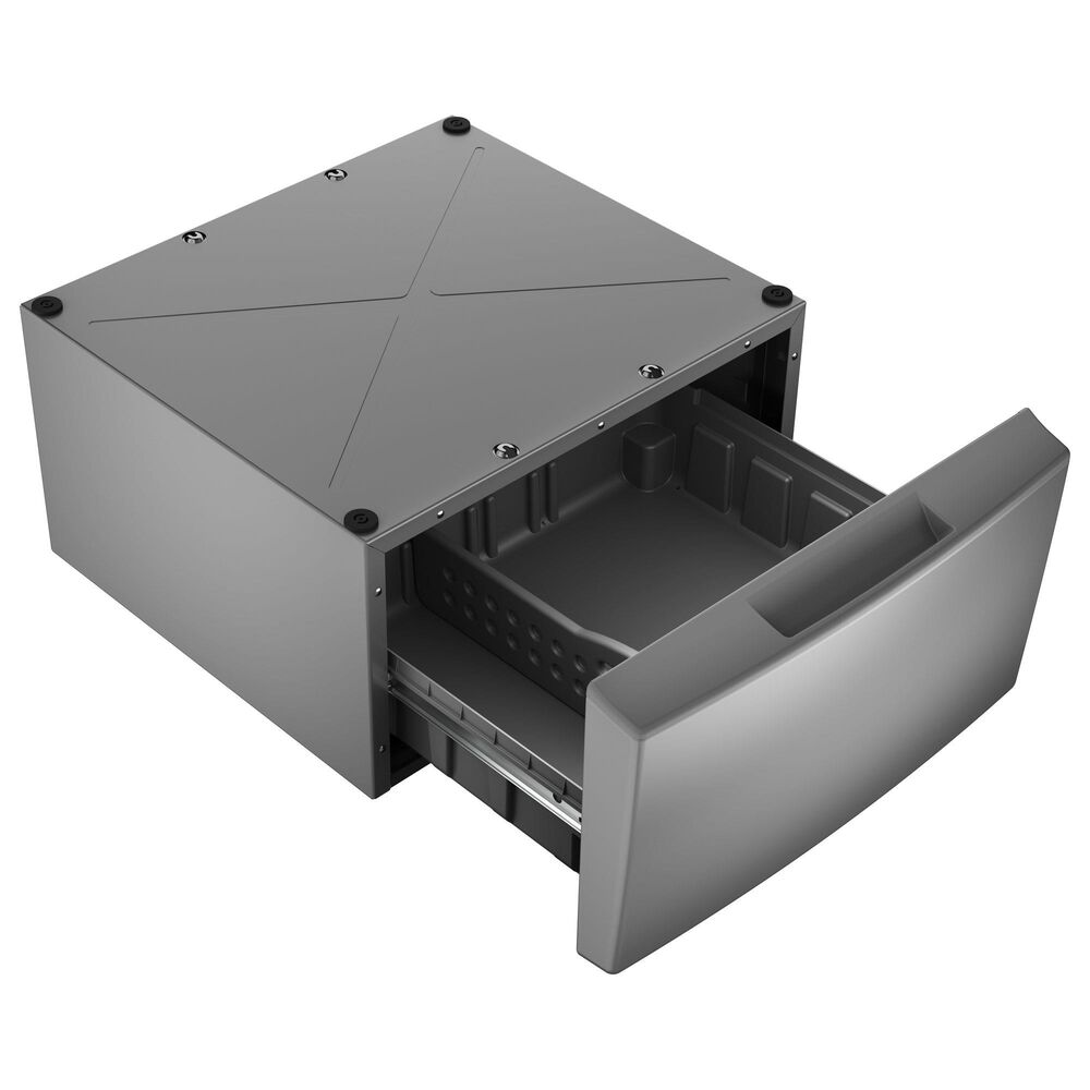 Whirlpool 15.5&quot; Pedestal for Front Load Washer and Dryer with Storage in Radiant Silver, , large