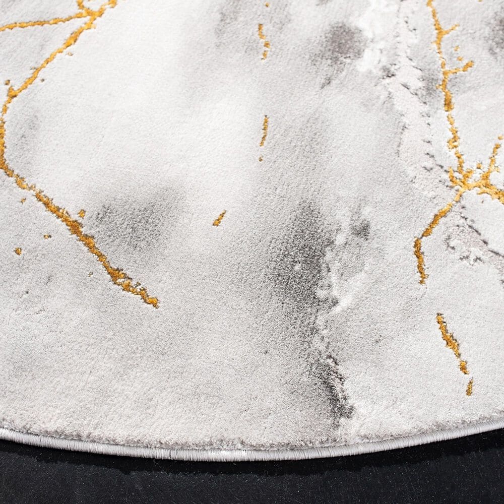 Safavieh Craft CFT877F Grey and Gold 11&#39; Round Area Rug, , large