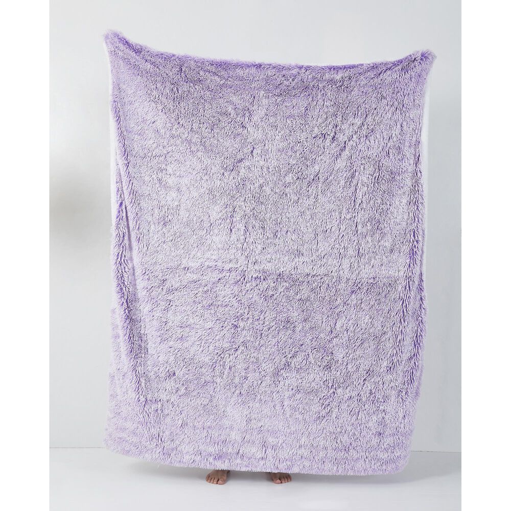 Duke Imports Orchid Frost Plush Throw in Purple, , large