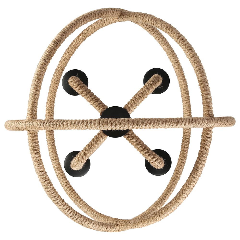 Golden Lighting Marina 4-Light Chandelier in Natural Black, , large