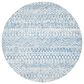 Safavieh Micro-Loop 9" Round Blue and Ivory Area Rug, , large