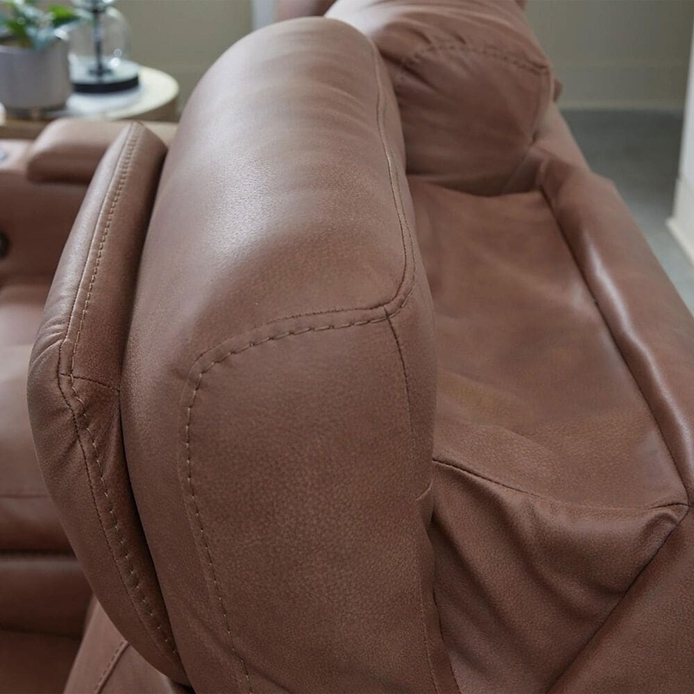 Ashley Point Clear Power Reclining Loveseat in Caramel, , large