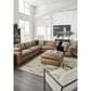 Ashley Emilia Oversized Accent Ottoman in Caramel, , large