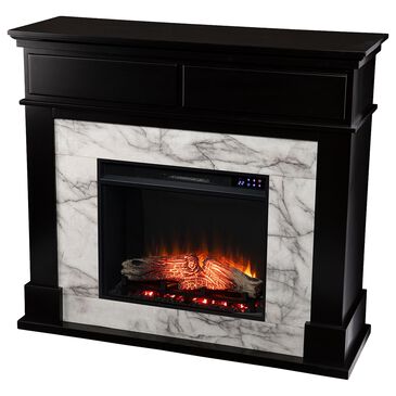 Southern Enterprises Petradale Touch Screen Electric Fireplace in Black/White, , large