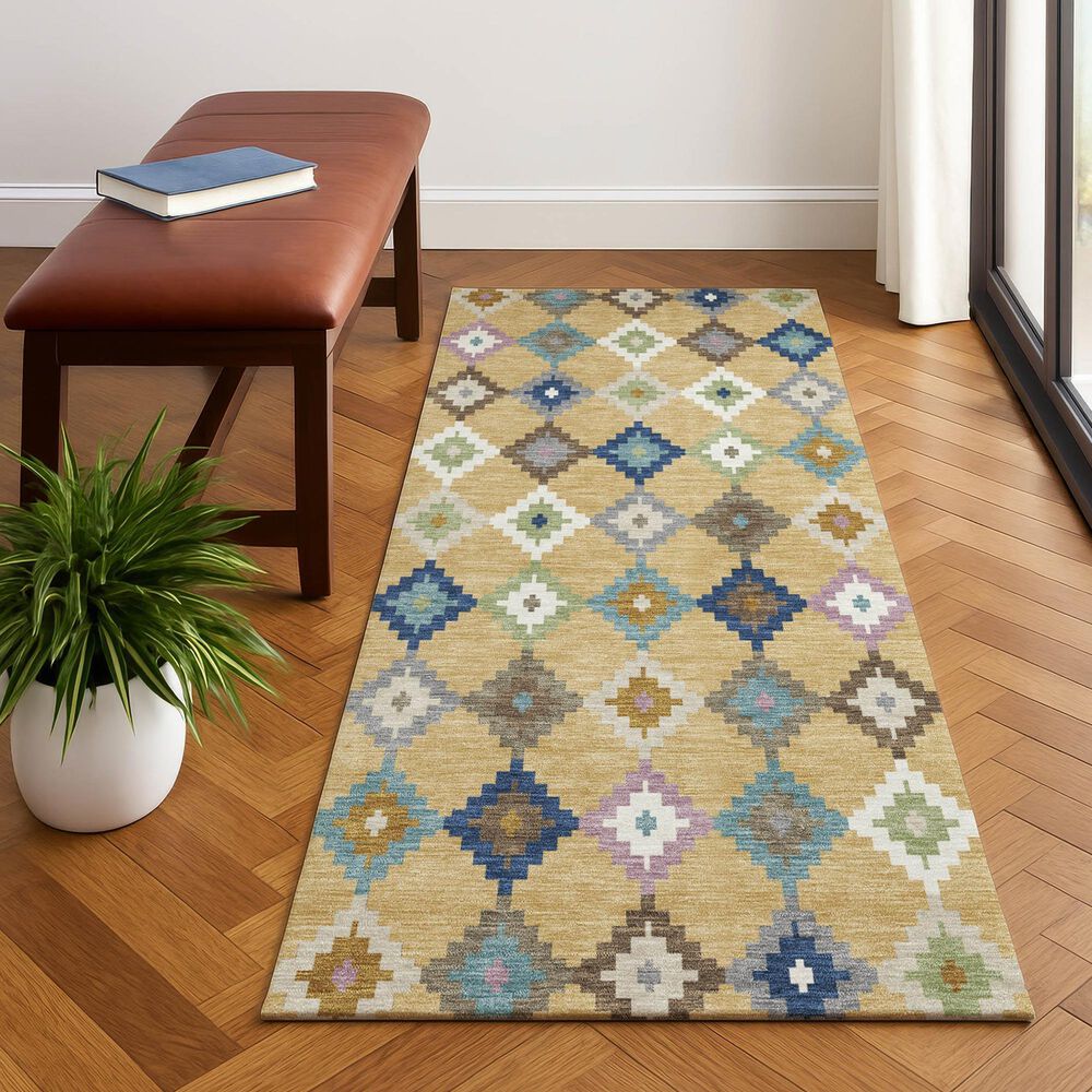 Dalyn Rug Company Kenner Gold 2'3" x 7'6" Runner, , large