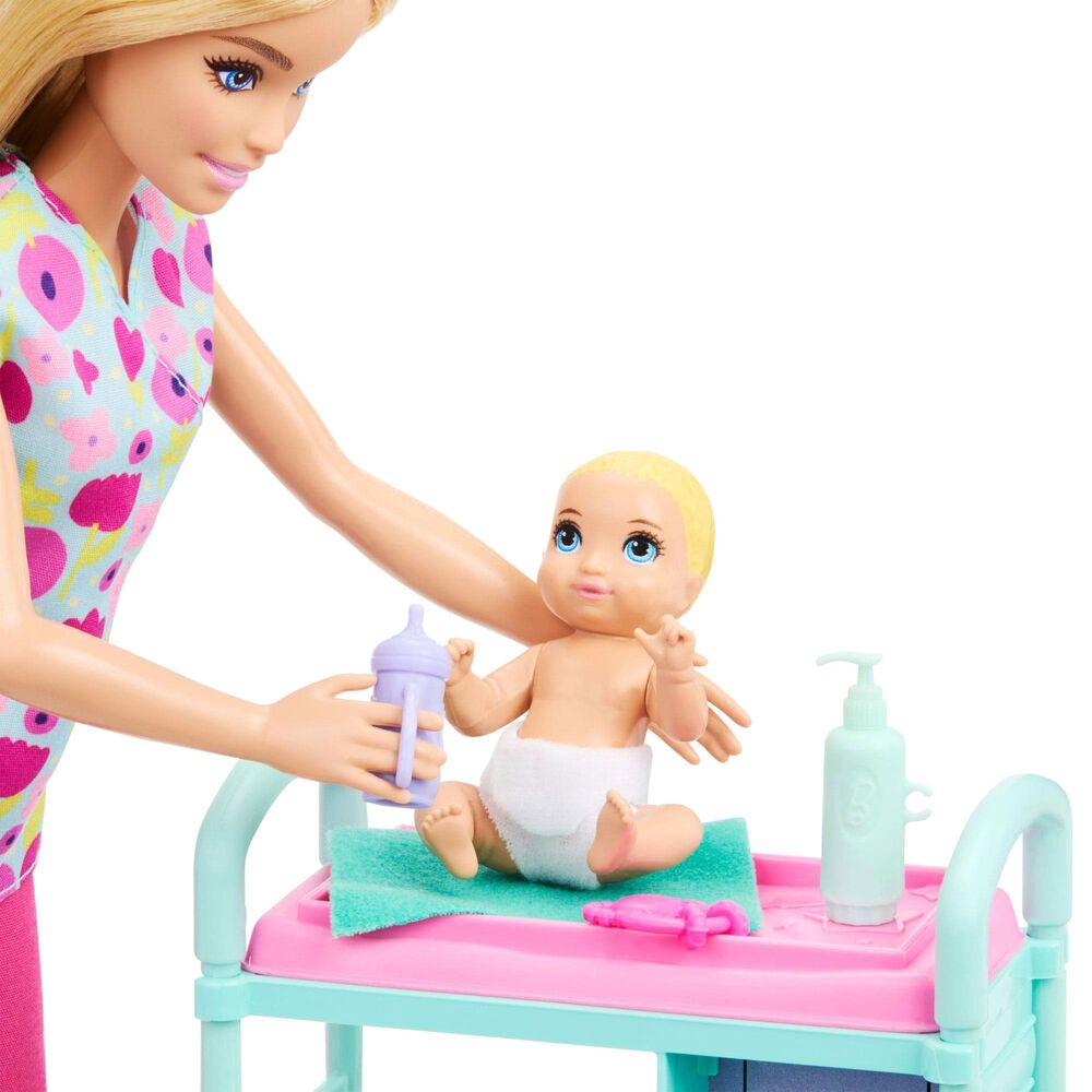Barbie Careers Baby Doctor Playset with Blonde Fashion Doll, , large