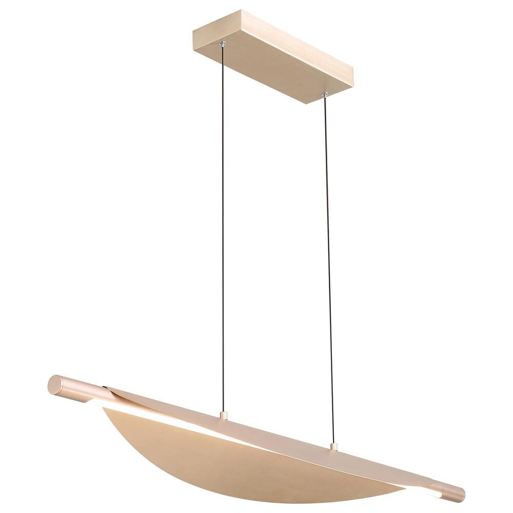 Golden Lighting Luma 42" 1-Light LED Linear Pendant in French Gold, , large