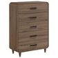 Crown Mark Nyomi 5-Drawer Chest in Light Brown, , large