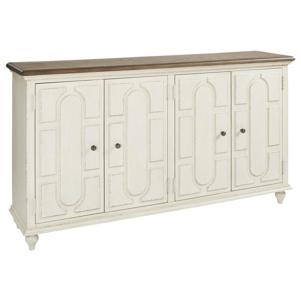 Ashley Roranville Accent Cabinet in Antique White and Brown, , large