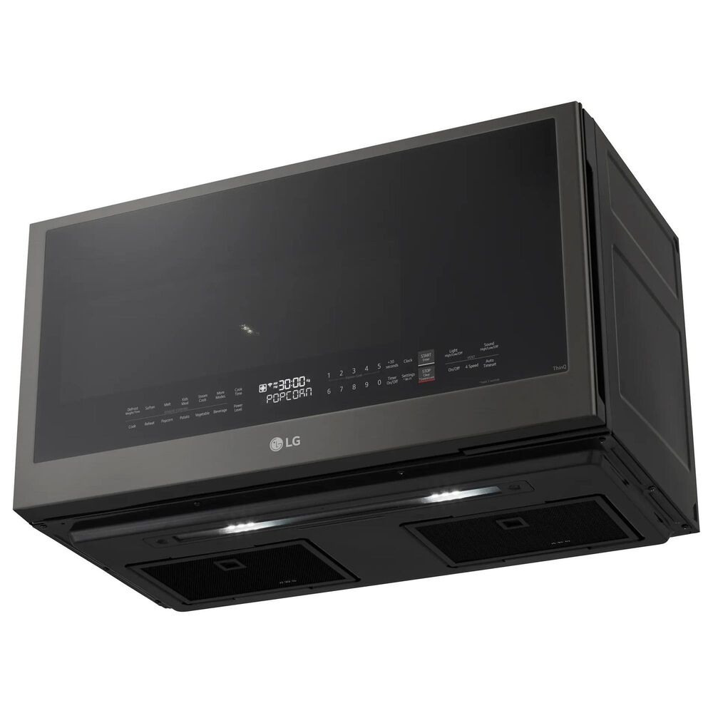 LG 2 Cu. Ft. Over-The-Range Microwave Oven in PrintProof Black Stainless Steel, , large