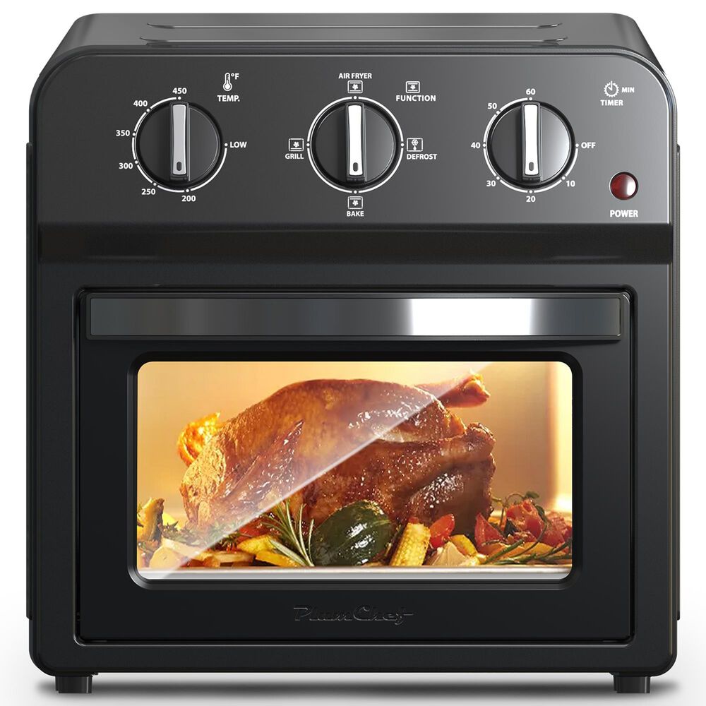 HOMLUX 13 Qt Air Fryer Toaster Oven in Black, , large