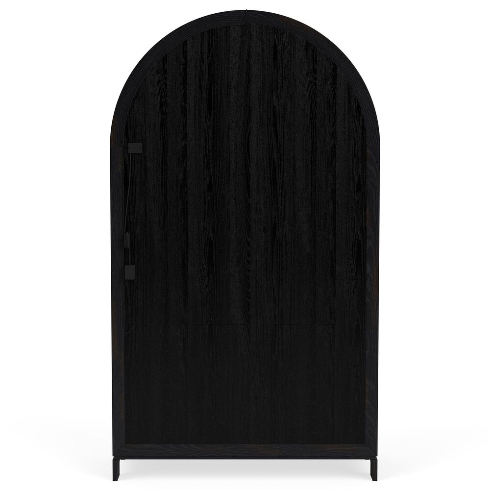 Riverside Furniture Calhoun 2-Door Display Cabinet in Black, , large