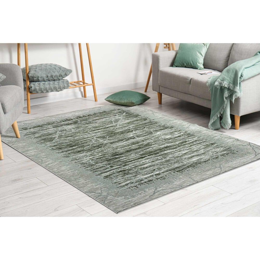 Radici USA Davide Abstract 7&#39;10&quot; x 10&#39;6&quot; Green Area Rug, , large