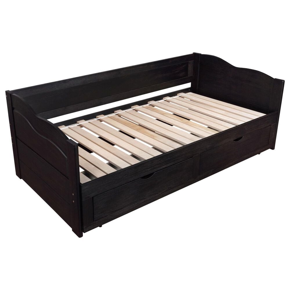 Furniture of America Armstrong Twin Storage Daybed in Black, , large