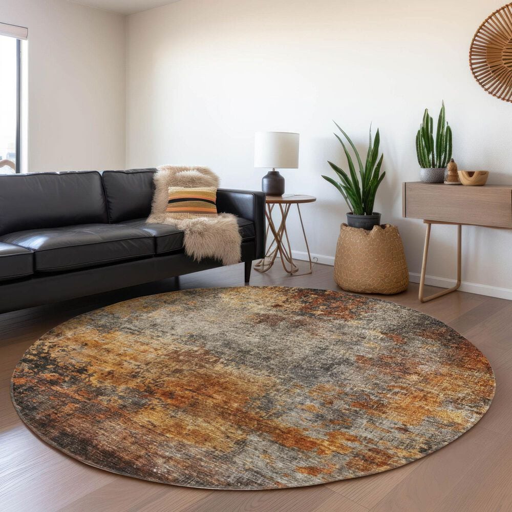 Dalyn Rug Company Nouveau NV18 8&#39; Round Paprika Indoor/Outdoor Area Rug, , large