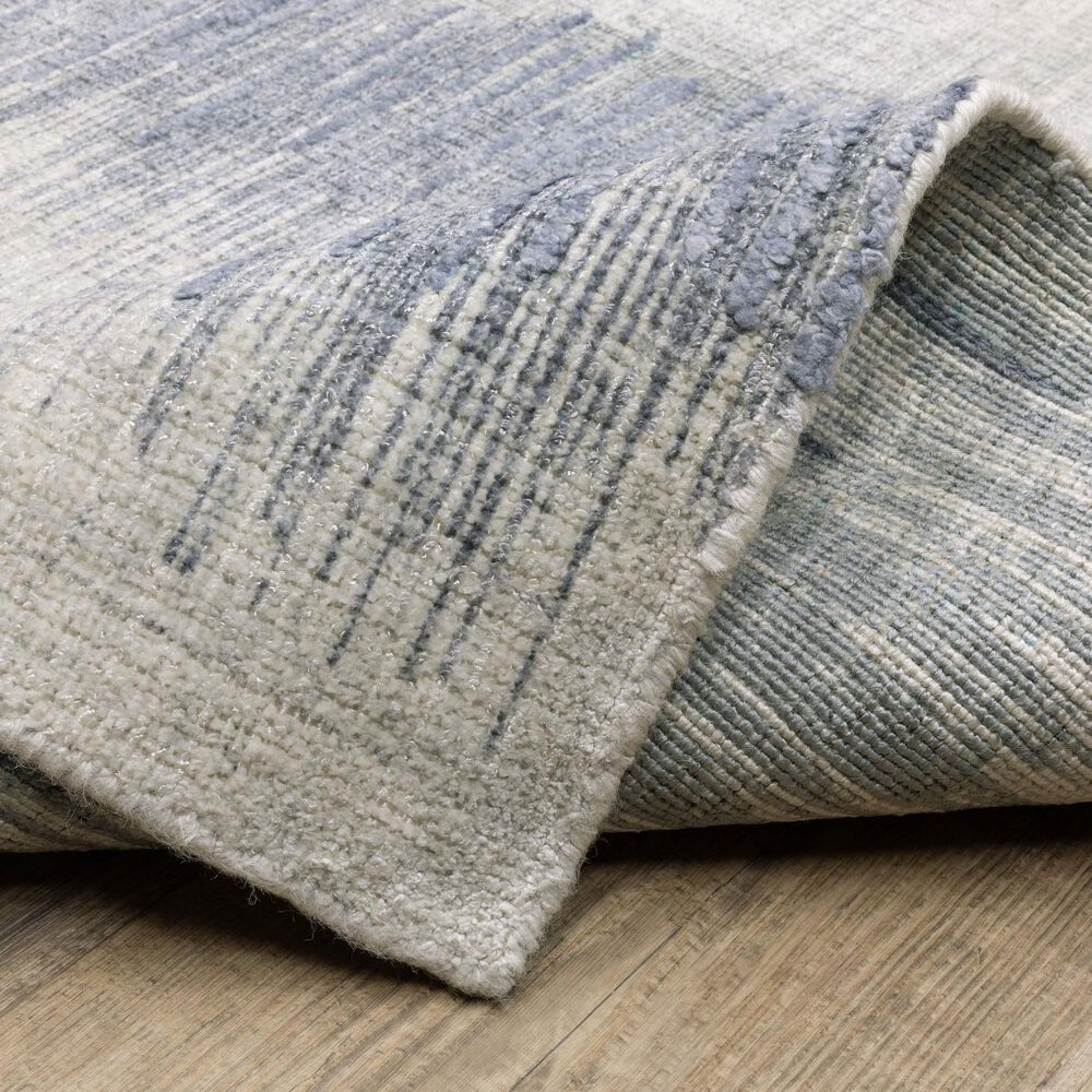 Oriental Weavers Clarke CLA06 Blue and Ivory 2&#39;6&quot; x 10&#39;Runner, , large