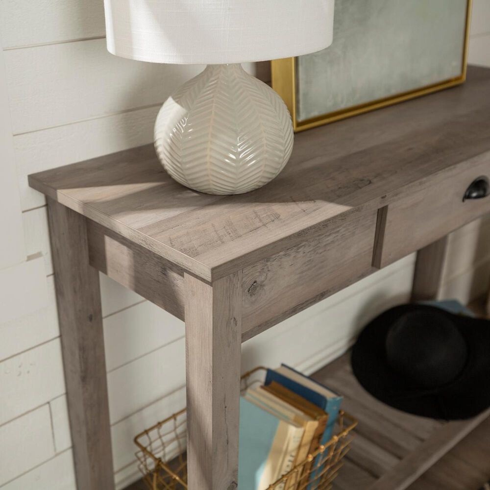 Walker Edison 48&quot; Entryway Table in Grey Wash, , large