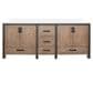 Lexora Home Ziva 84" Double Bathroom Vanity in Rustic Barnwood with 2 cm White Quartz Top and Rectangular Sinks, , large