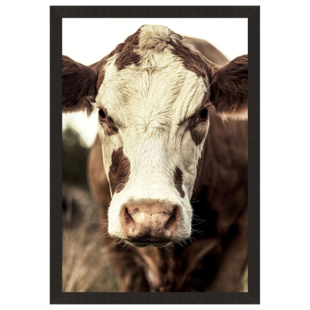 Wendover Art Cow Sighting 53.75" x 37.75" Wall Art in Distressed Black, , large