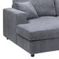 Jennifer Taylor Home Goliath Oversized Double Chaise Lounge Sofa Bed in Carbon Gray, , large
