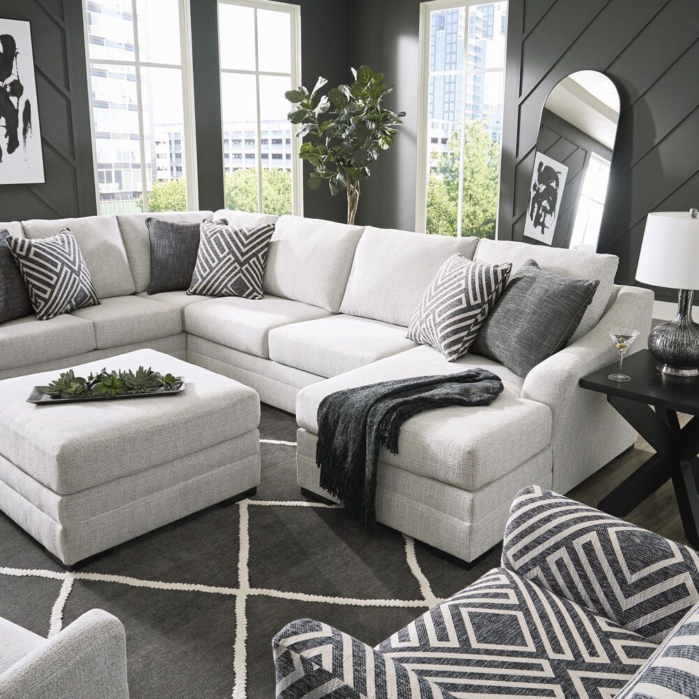 Ashley Koralynn Oversized Accent Ottoman in Stone, , large